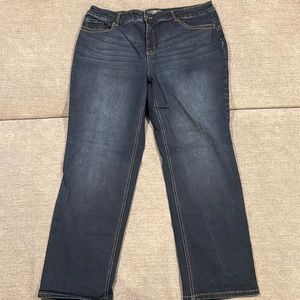 Chico’s Straight Leg Dark Wash Jeans So Lifting So Slimming Size 16